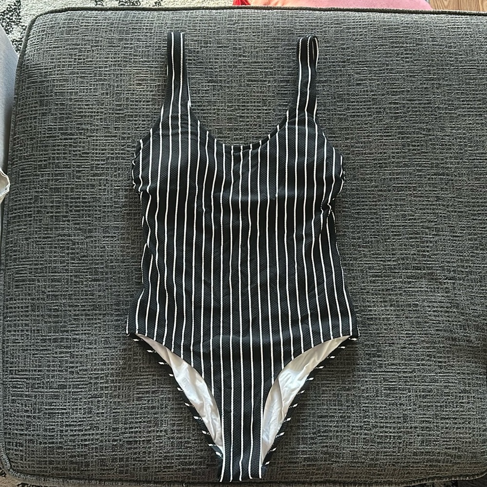 Black & White Stripe One Piece